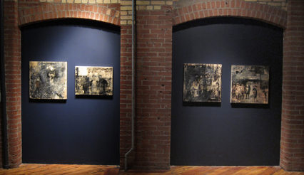 Installation view of Newsies by Michelle Bialy